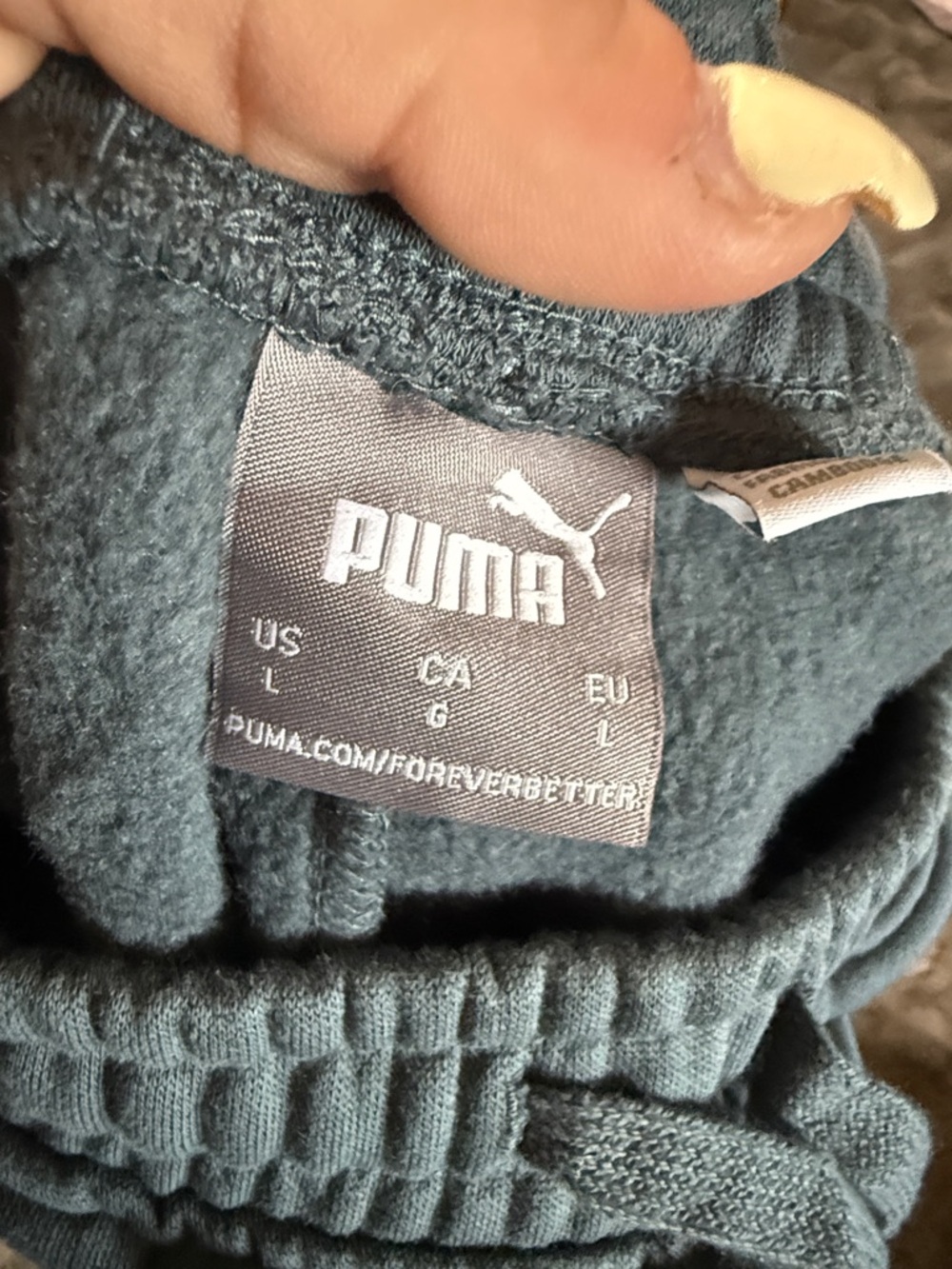 Puma Men’s Slate Blue Athletic Fleece Shorts - Picture 4 of 10